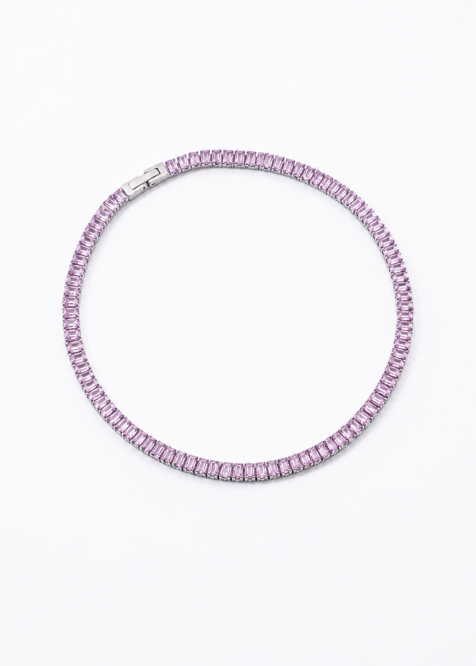 Colier Tennis Pink
